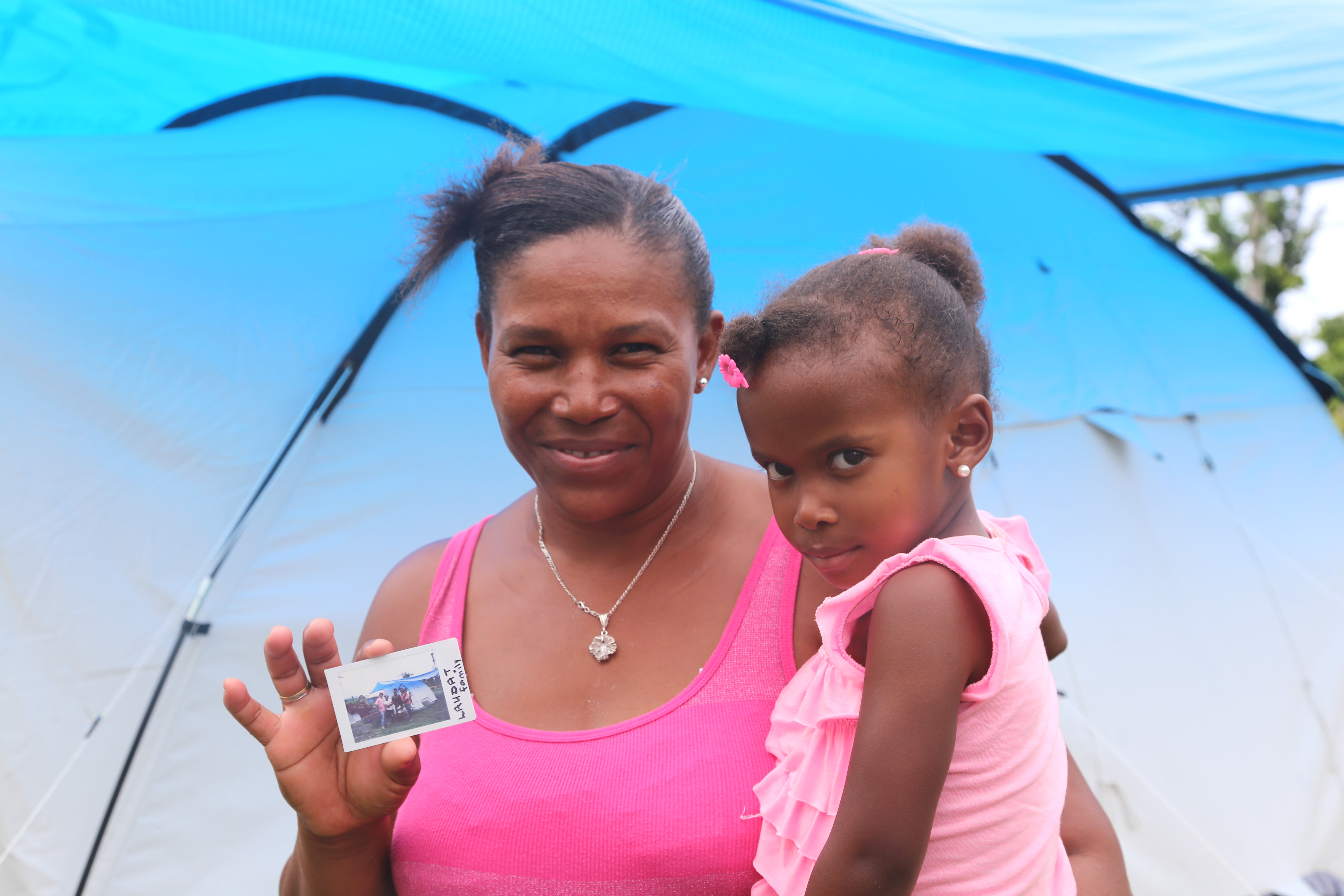 A recipient of ShelterBox aid