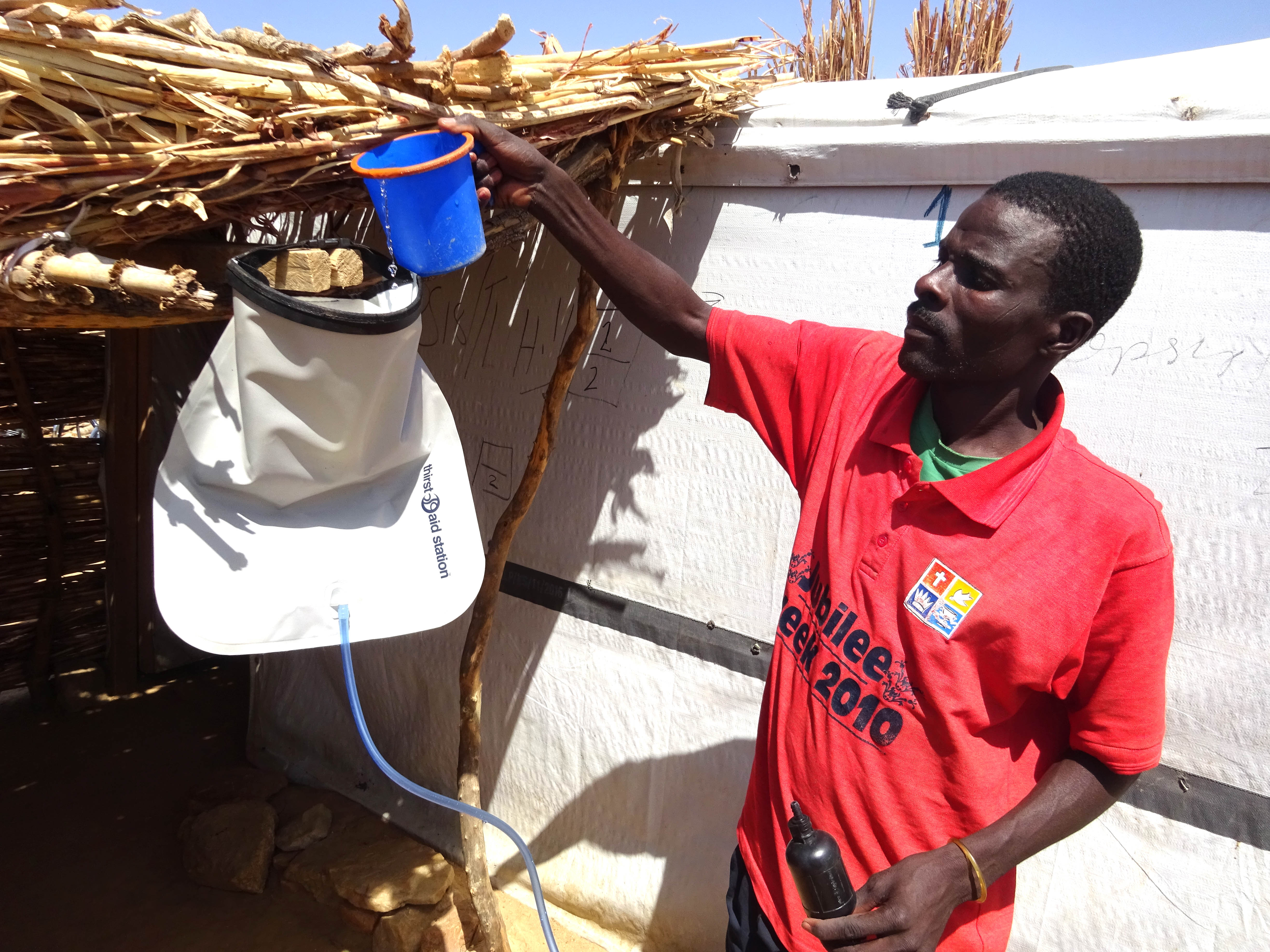 ShelterBox distributes water filters and purification equipment to help families access clean and safe drinking water