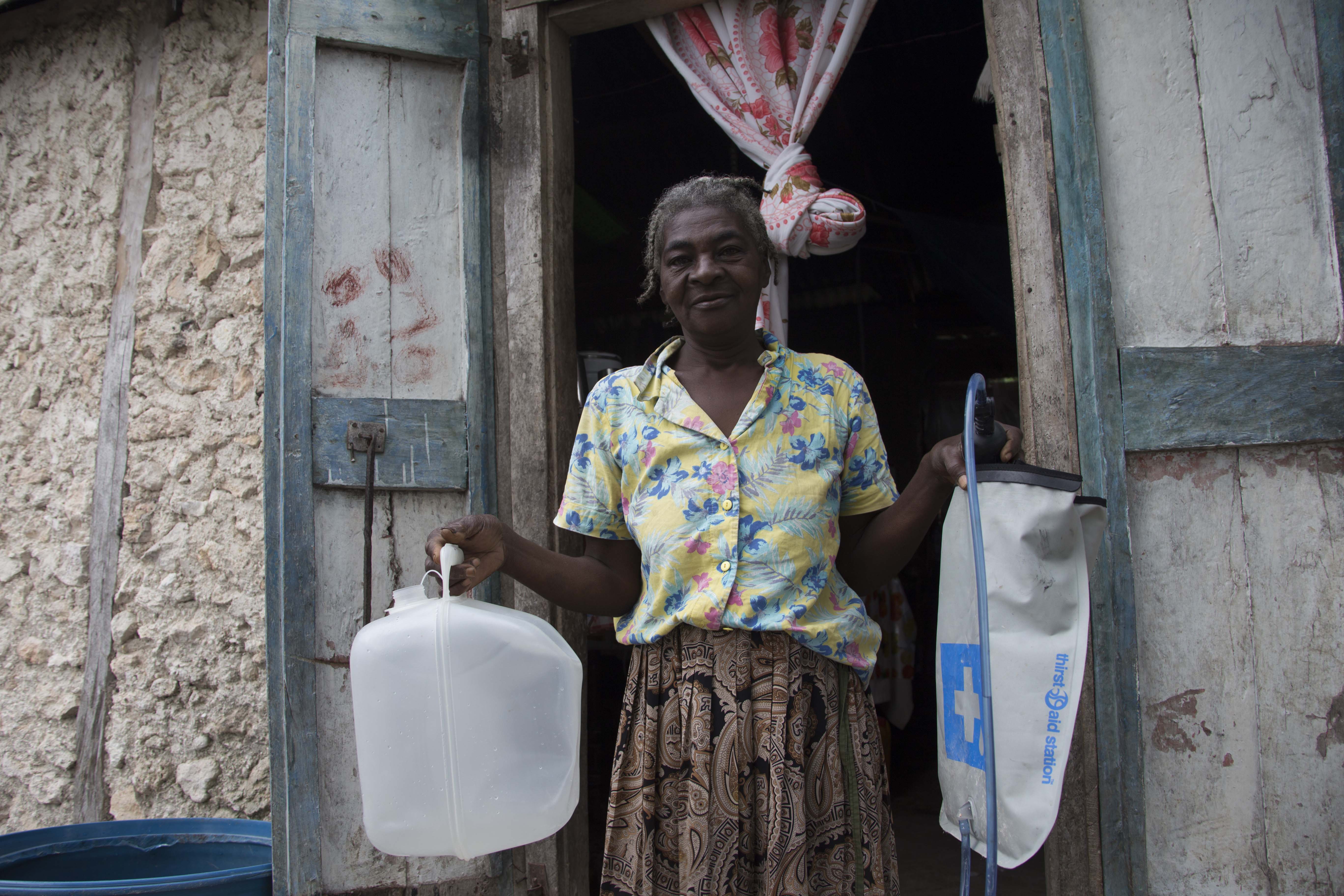 ShelterBox distributes water filters and purification equipment to Haiti after Hurricane Matthew in 2017
