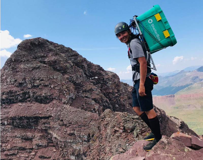 Chase Harr climbs to raise money for ShelterBox